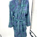 Croft & Barrow  size S/M men's robe‎ blue and green Photo 0