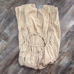 Universal Threads Universal Thread Tan Wide Leg Jumpsuit Women’s Size Large Open Back Sleeveless Photo 5