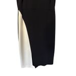 White House | Black Market WHBM Lined Black White Seeveless Banded Collar Dress 12 Photo 2