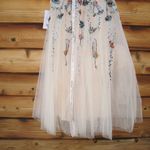 Mac Duggal  20510 Flutter Sleeve High Neck Embellished Floral Dress Photo 11