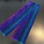 Gorgeous Barb Geurink hot off the loom Multicolor Striped Scarf Purple Photo 0