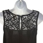 Knox Rose Black Embroidered Lace Yoke Sleeveless Tank Top Women's Size S Photo 3