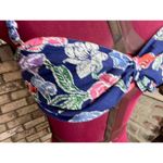 Catalina Bikini top halter swimsuit floral blue pink white Photo 1