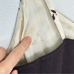 Unique Vintage Vintage 90s Y2K Silk Blend Babydoll Tank top Sz L Brown Cream Animal Print Photo 7