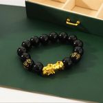 4pcs for $20 in my store ‼️ Imitation Obsidian Bracelet lucky charm Black Photo 3