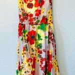 Anthropologie Anthropology Eva Franco Bright Colored Floral Dress with Criss Cross Back Photo 1