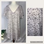 Tahari Dusty Rose Gray V Neck Short Sleeve Super Soft Sleep Shirt Night Gown XL Photo 1