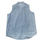 Vintage Mickey Mouse Graphic Denim Button Up Shirt Vest Size L Jerry Leigh Blue Size L Photo 7