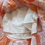Lilly Pulitzer  Seeing Double Pink Orange‎ Linen Tiered Ruffle Skirt Size Medium Photo 3