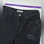 PacSun  Black Mom denim jeans  Distressed details raw hem size 27 inseam 26 in Photo 9