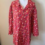 April Cornell Floral Red Colorful Women's Tunic Top XXL Photo 1