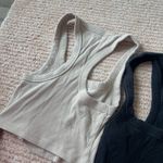 Abercrombie & Fitch Abercombie Ribbed Tank Tops black and Tan Photo 4