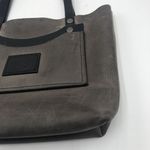 PANHANDLE RED LEATHER COMPANY Logo Branded Gray/Black Double Handles Tote Purse Photo 3