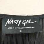 Nasty Gal  Y2K Metallic Disco Maxi Dress Long Sleeve Silver Fairy Goddess Small Photo 6