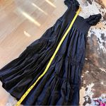 O.P.T‎ Anthropologie Black Square Neck Smocked Maxi Dress Size Small Photo 5