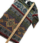 Napa Valley Ethnic Print Top Women Size M Tribal Colorful Stretch Blouse‎ Artsy Blue Size M Photo 9