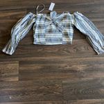 Sugar Lips Urisa Black Striped Off The Shoulder Crop Top Photo 1