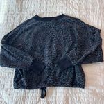 Old Navy Active Black Cheetah Print Tie Hem Sweatshirt Size XS Photo 1