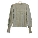 Revolve Line & Dot Ribbed Crew Neck Sweater Women Size Medium Light Blue Balloon Photo 1