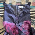 Neiman Marcus Lela Rose X Target Collection Silk Blend Purple Watercolor Dress Size 12 Photo 7