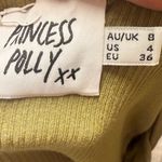 Princess Polly  Mazie Long Sleeve Tie Back Knit Green Cropped Top Size 4 Photo 6