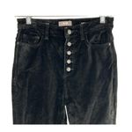 DL1961 Chrissy Ankle Black Velvet Button Fly Skinny Jeans Size 27 Photo 2
