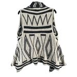 Dreamers Sweater Vest Womens S-M Beige Black Open Aztec Tribal Boho Festival Photo 3