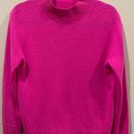 J.Crew Neon Berry Pink Mockneck Pullover Cashmere Sweater Photo 0