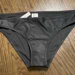 Madewell black Second Wave Curved-Waist Bikini Bottom L NWT Photo 0