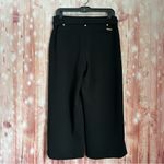 Michael Kors Michael  Black Wide Leg Tie Waist Cropped Pants Size 6 Photo 5