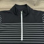 FootJoy 1/4 Zip Long Sleeve Pullover Black White Stripe Size Large Photo 3