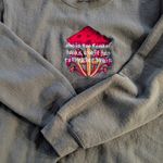 Book Mushroom Olive Green Embroidered Crewneck Womens Sweatshirt Size Small Fall Photo 6