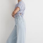 Madewell New  Embroidered Poplin Puff-Sleeve Cutout Crop Top Photo 3