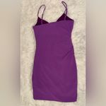 Black Halo purple lilac Esthero Crepe v neck Body-Con mini Dress 0 NWOT Photo 4