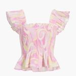 Hill House The Paz Nap Top in Candy Kaleidoscope Linen Size M Photo 1