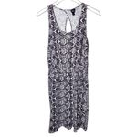 Patagonia Travel Back Keyhole Aztec Print Mini Dress in Dark Grey/White Photo 13