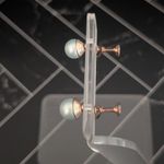 Vintage Screw On Earrings Pretty Light Blue/Aqua Photo 3