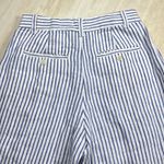 Madewell Blue White Stripe Linen Blend Wide Leg Pants Size 2 Photo 6