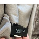 EXPRESS  Crushed Velvet Babydoll Dress Silver Size L Glam Homecoming Holiday Cute Photo 5