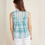 Current Air Anthropologie  Piper Top Sleeveless Tank Green Stripe Size Small Photo 1