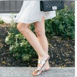 J.Crew  Malta Mirror Metallic Silver Sandals Size 8 Photo 1