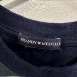 Brandy Melville  blue and Green Striped Crop Top! Size small! Photo 2