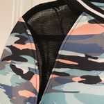 C&C California Scuba and Mesh Boxy Pastel Camo Striped Trim Sweatshirt Photo 3