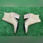 Rebecca Minkoff Sabana Bootie Croc Embossed Cream Leather Ankle Boots Size 9 Photo 3