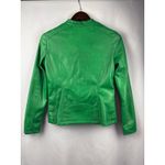 Alfani Women’s XS Leaf Green Faux Leather Jacket Photo 3