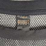Badgley Mischka Sport Shirt Womens Large Black Sheer Mesh Whimsy Goth Dark Fairy Photo 5