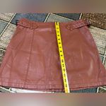 Free People π©·π©· Tan Honey Leather A-Line Skirt vegan size 10ππ Photo 12