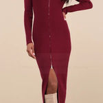 Lulus Zip Front Sweater Dress Photo 0