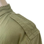 ZARA Tassel Pom Crochet Fringe Boho Utility Jacket Green Size XS Photo 11