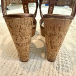 Antonio Melani  9 Selena metallic perforated t strap cork platform wedge 3088 Photo 3